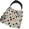 Retro Hand Woven Hollow Beaded Handbag For Women High End Luxury Elegant Handbag European American Fashion Lady Beach Bags