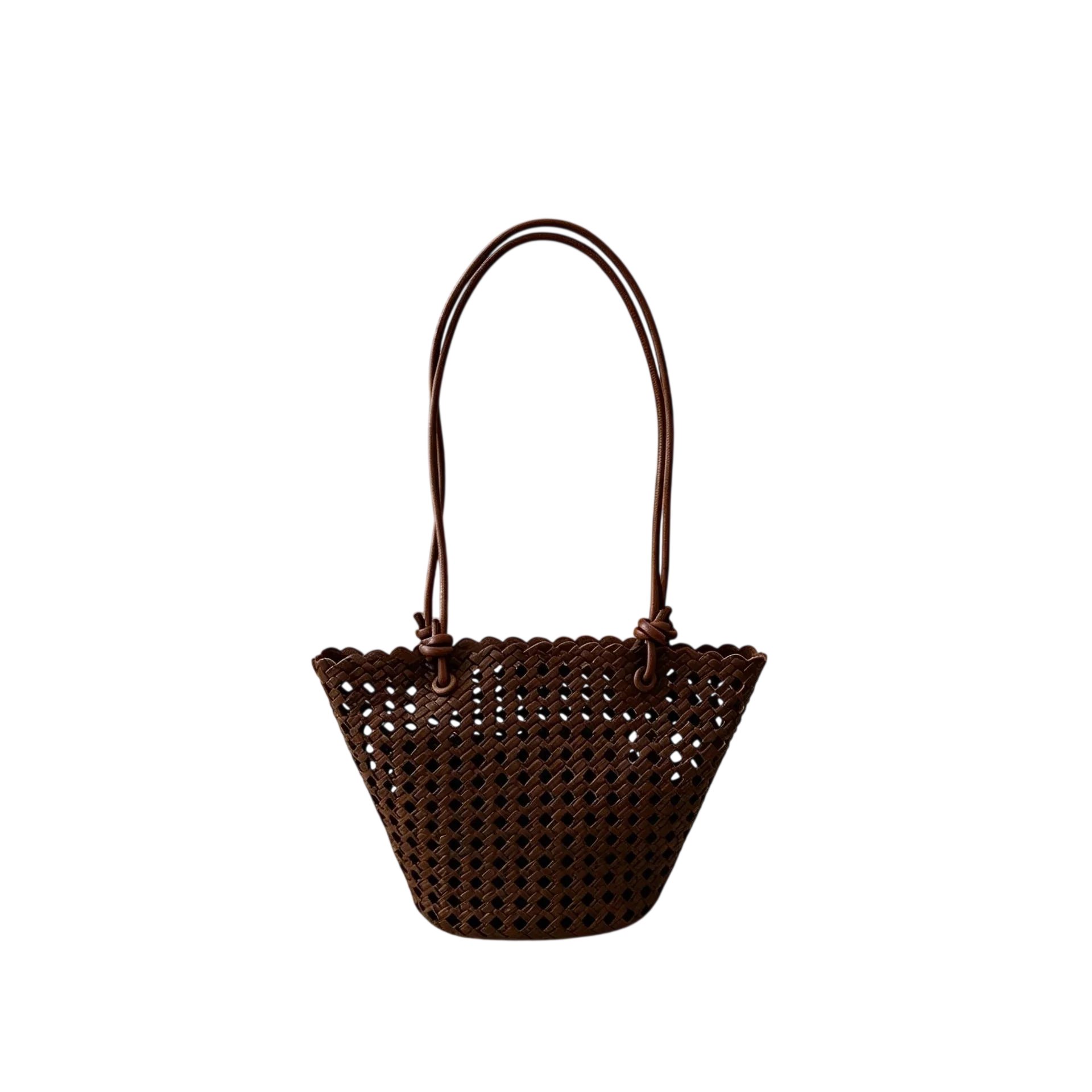Womens Handbag Shoulder Bag 2026New Fashionable And Trendy Versatile Niche Hollow Woven Bag Vegetable Basket Bag Hand Held Un