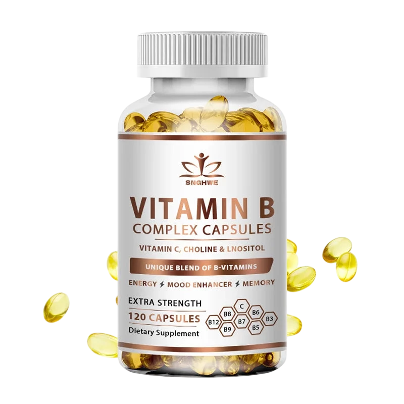 Efficient Vitamin B Complex Containing Vitamin C B1 B2 B3 B5 B6 B12 Biotin Natural Energy Complex