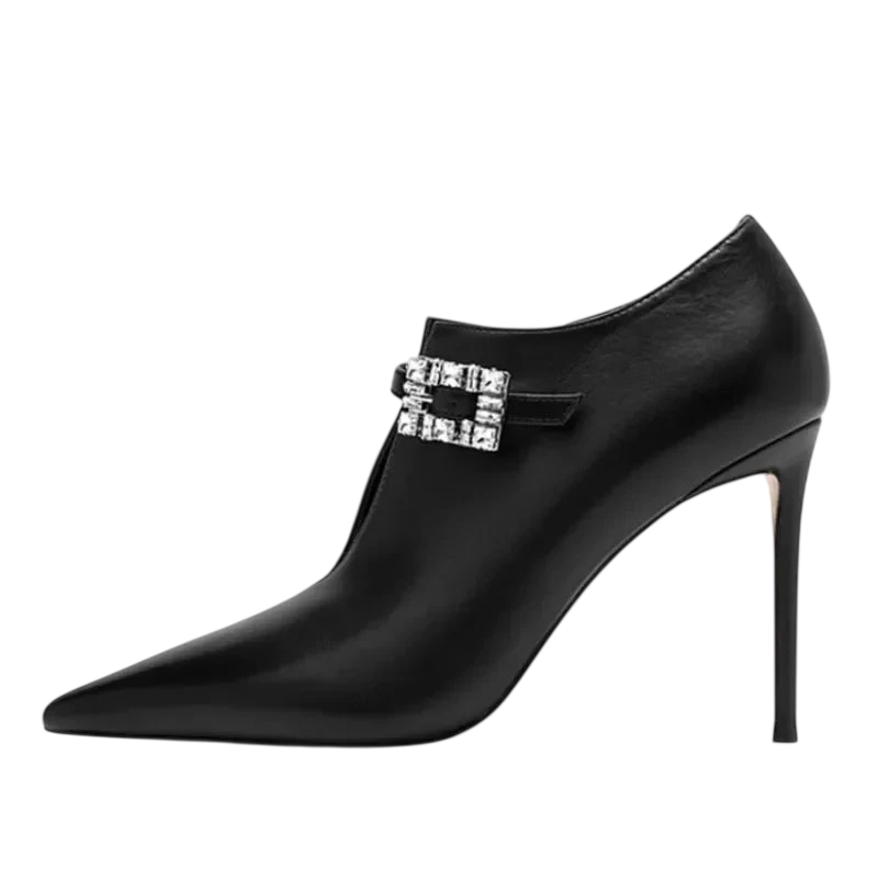 European American Fashion Black Women High Heeled Shoes Bridal Wedding Dress Banquet Fashion Party Sexy Single Shoes Size 35 45