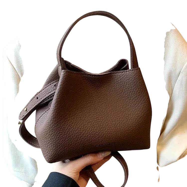 Handheld Bucket Bag Womens Fashionable Small Handbag Outdoor Commuting Crossbody Bag