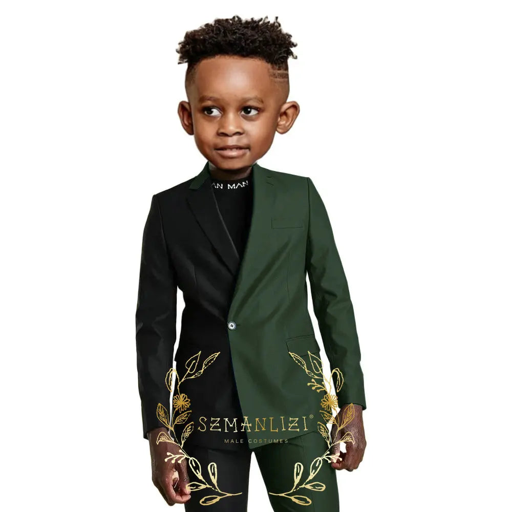 Suits for Flower Boy Kids Formal Jacket Pants Wedding Tuxedo 2 Pieces Children Suit for Birthday Party Photograph Show