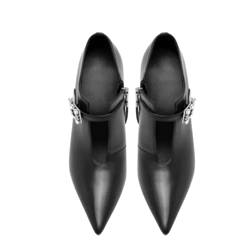 European American Fashion Black Women High Heeled Shoes Bridal Wedding Dress Banquet Fashion Party Sexy Single Shoes Size 35 45