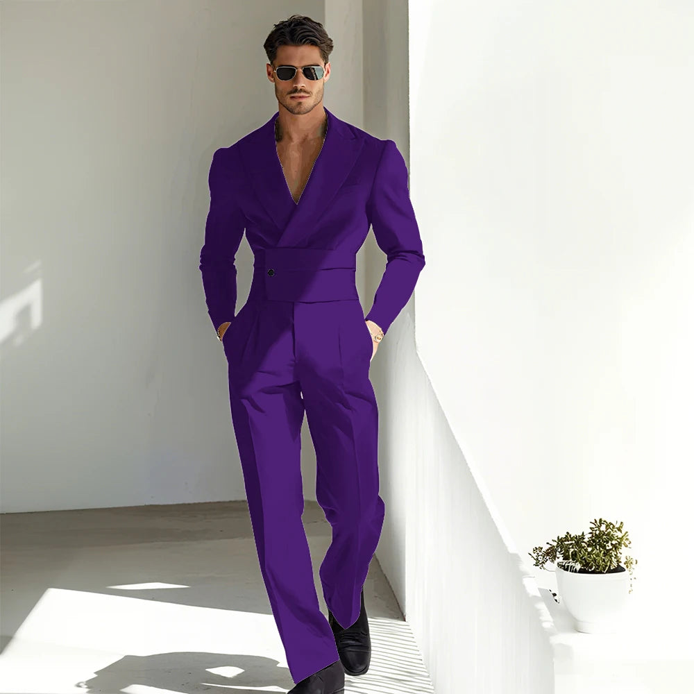 Sexy Men Suits Special Occasion Peak Lapel Skim High Quality Strong 2 Pieces Jacket Pants Banquet Business Luxuery Male Clothing