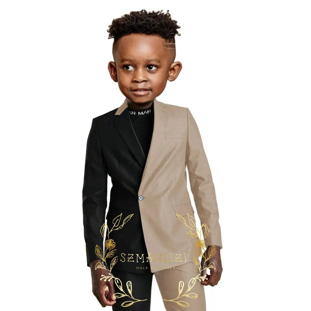 Suits for Flower Boy Kids Formal Jacket Pants Wedding Tuxedo 2 Pieces Children Suit for Birthday Party Photograph Show