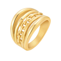 VNOX Thumb Gold Rings for Women 丨 14k Gold Plated Stainless Steel Chunky Statement Rings Twisted Braided Ring Stackable Rings Chunky Signet Ring for Womens Jewelry TrendySize 9