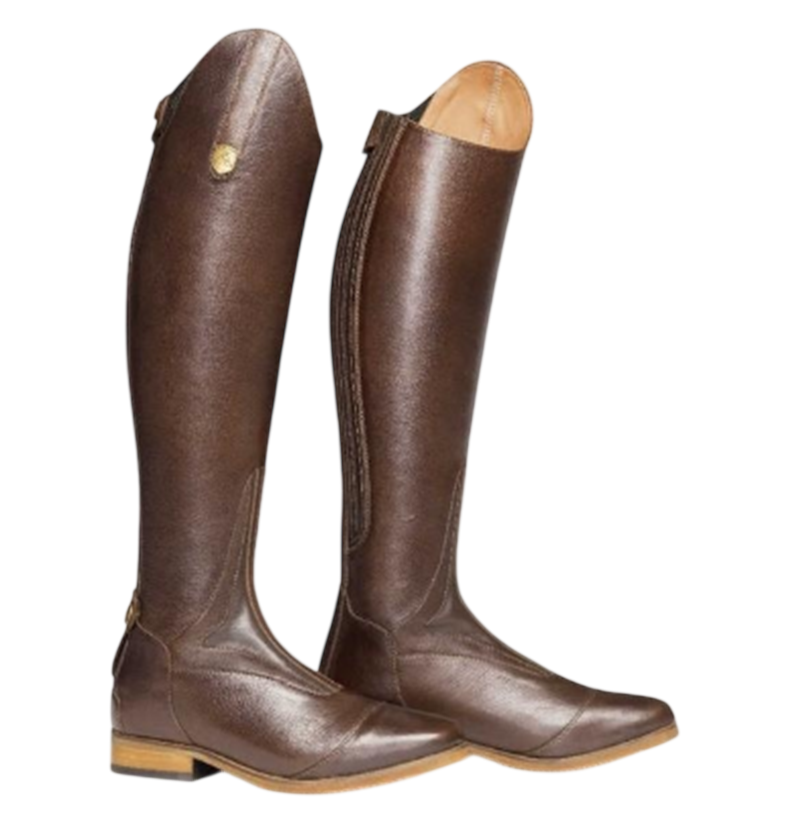 Womens Knee High Smooth Leather Riding Boots