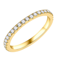 SMILEST 1.8mm Moissanite Stackable Rings for Women D Color VVS1 Clarity Full Eternity Lab Created Band 14K Gold Plated 925 Sterling Silver Moissanite Rings for Women Promise Rings for Her