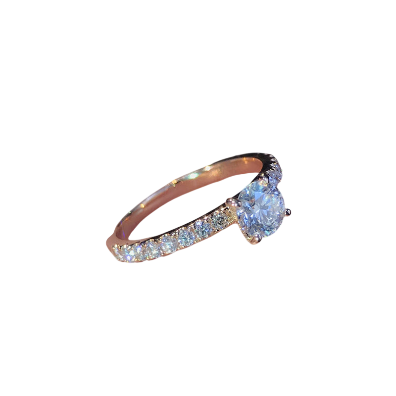Minimalist Electroplated Diamond Simulated Wedding Rings