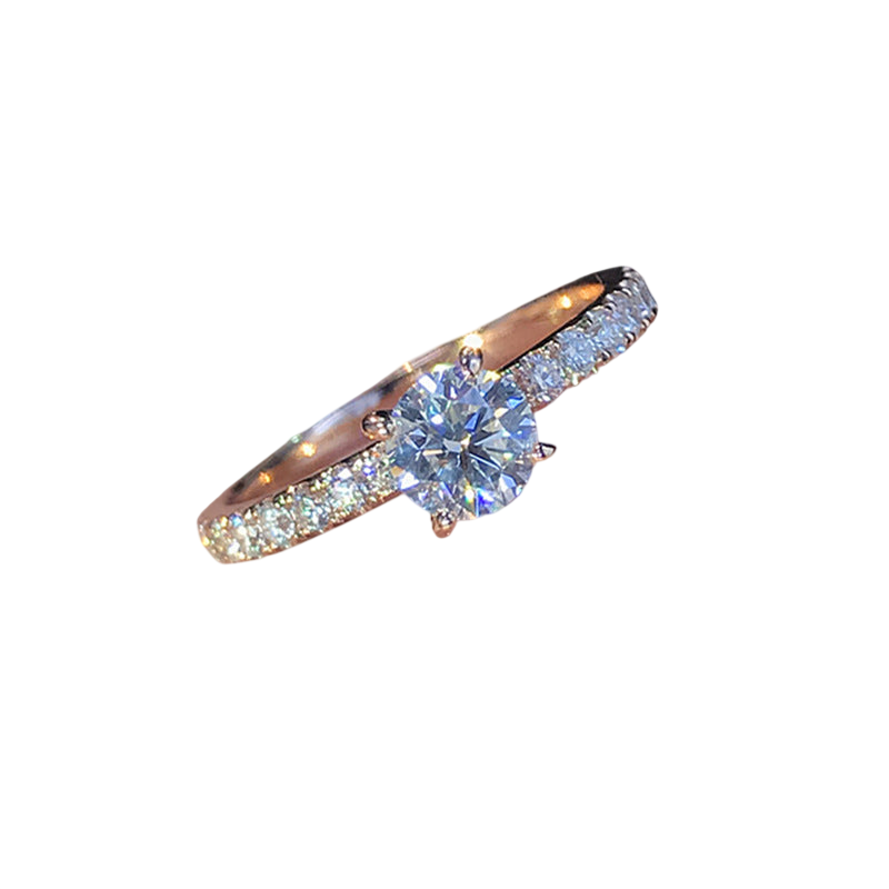 Minimalist Electroplated Diamond Simulated Wedding Rings