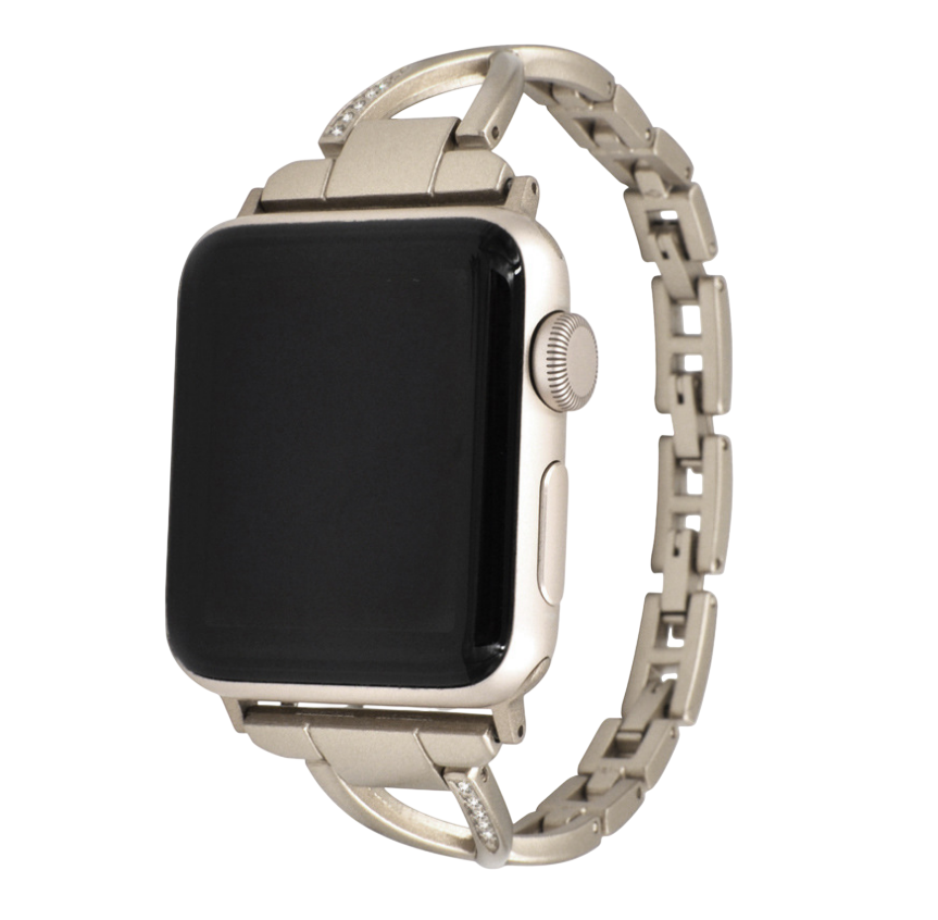 Apple Watch Band X Type Stainless Steel With Diamonds