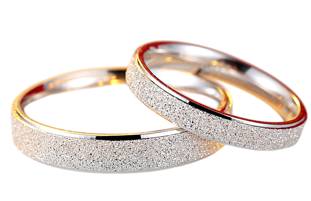 Couple Rings with Matte Finish Bands