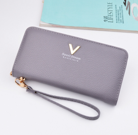 Long Zipper Leather Wallets for Women