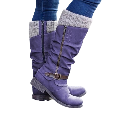 Knee High Womens Riding Boots With Side Zipper