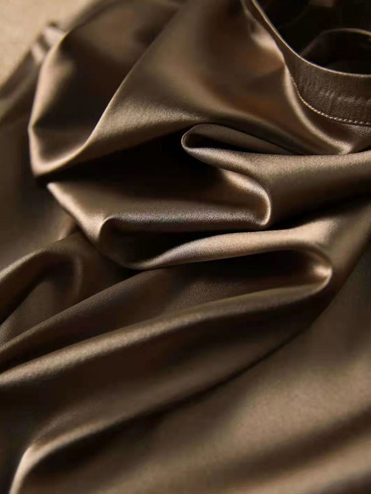High-end Acetate Mulberry Silk T-shirt for Women