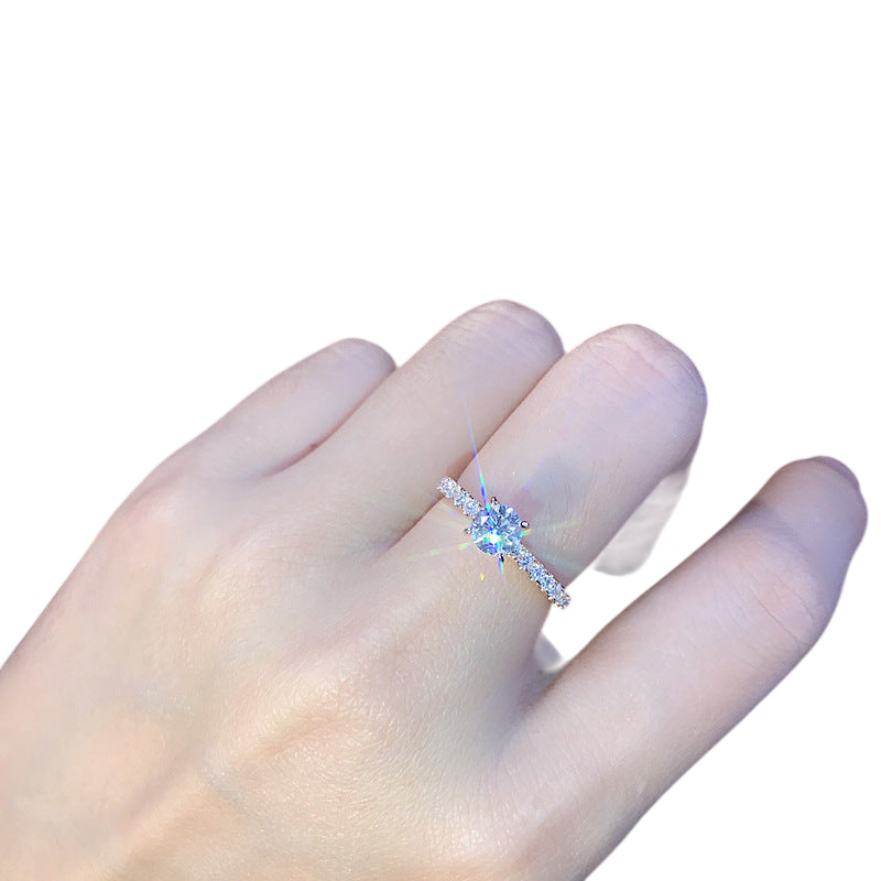 Minimalist Electroplated Diamond Simulated Wedding Rings