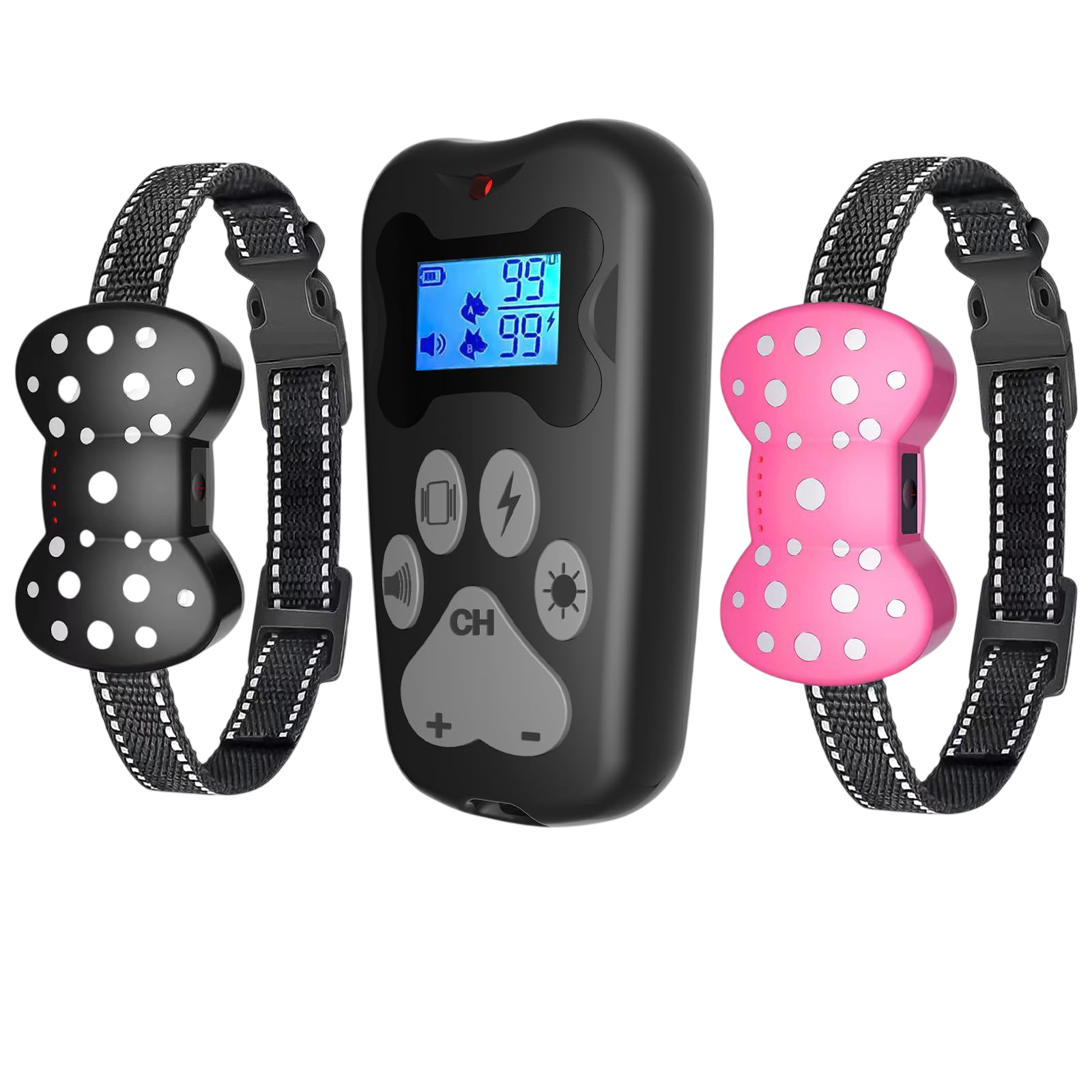 Shock Collar for 2 Dogs Rechargeable Electric Dog Training Collar 3000Ft Remote Range Dog Training Collar with Beep Vibration and Shock for Small Medium Large Dogs