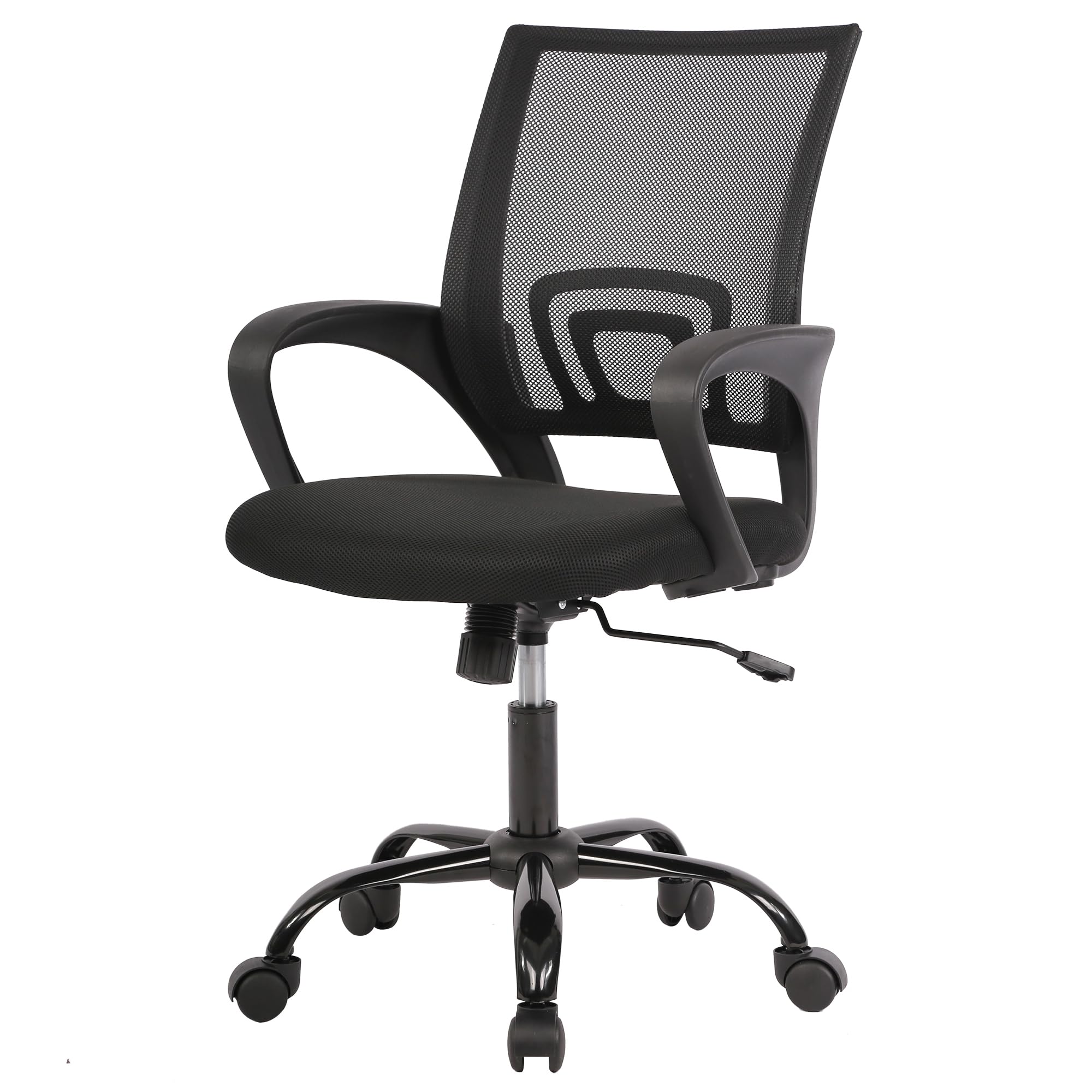 PayLessHere Office Chair Computer Chair Ergonomic Cheap Desk Chair Adjustable Comfortable Mid Back Task Rolling Swivel Chair with Lumbar Support for Home Office Desk Black