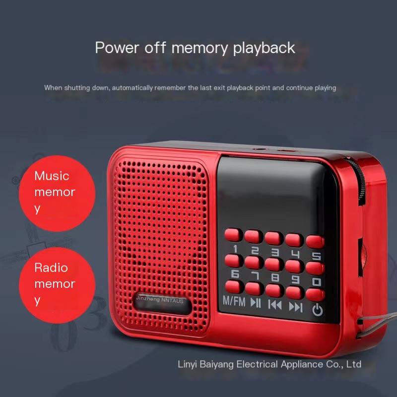 Jinzheng S61 Portable FM Radio with Card Slot Speaker