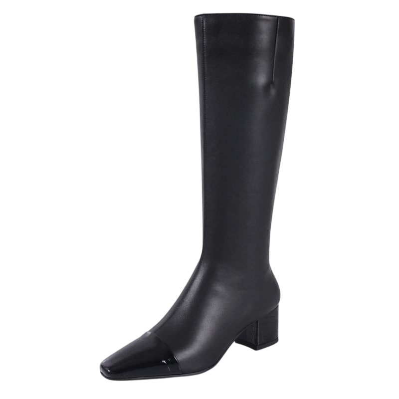 Leather Knee High Riding Boots