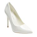 Hingswink Womens White High Heels 4 Inch Closed Pointed Toe Pumps Stiletto Heels For Women Dress Sexy Wedding Pumps White7 5