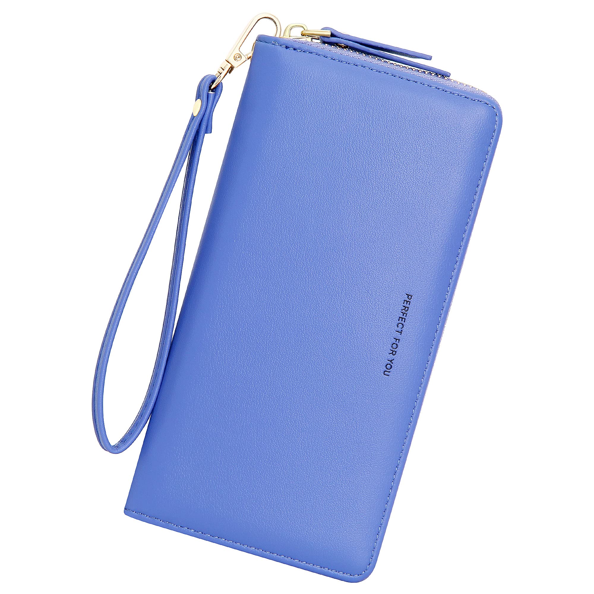 GEEAD Wallets for Women Large Capacity Vegan Leather Credit Card Holder Clutch Wristlet Wallet