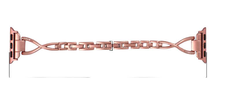 Apple Watch Band X-Type Stainless Steel with Diamonds