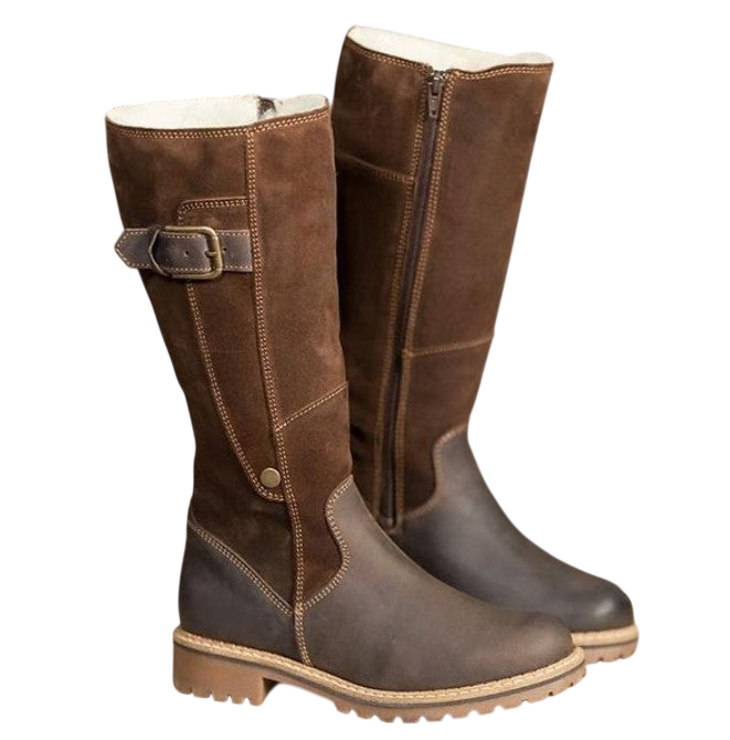 Low Heeled Knee High Riding Boots