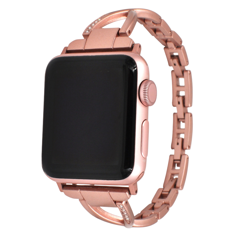 Apple Watch Band X-Type Stainless Steel with Diamonds