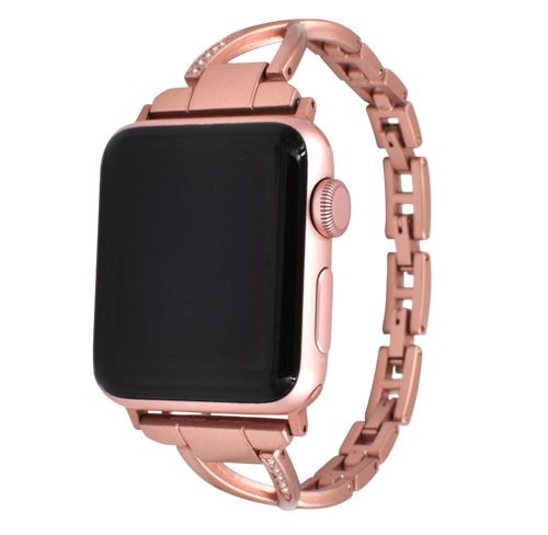 Apple Watch Band X Type Stainless Steel With Diamonds