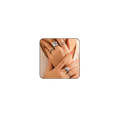 Sora Tuki Chunky Gold Rings for Women Adjustable Dainty Silver Rings for Women Gold Stackable Thin Rings Bold Thick Statement Rings Silver Gold Plated Jewelry (4_Chunky Set : 5pcs Silver)