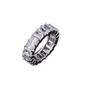 Couple's Zircon Platinum Rings (Matching Set)