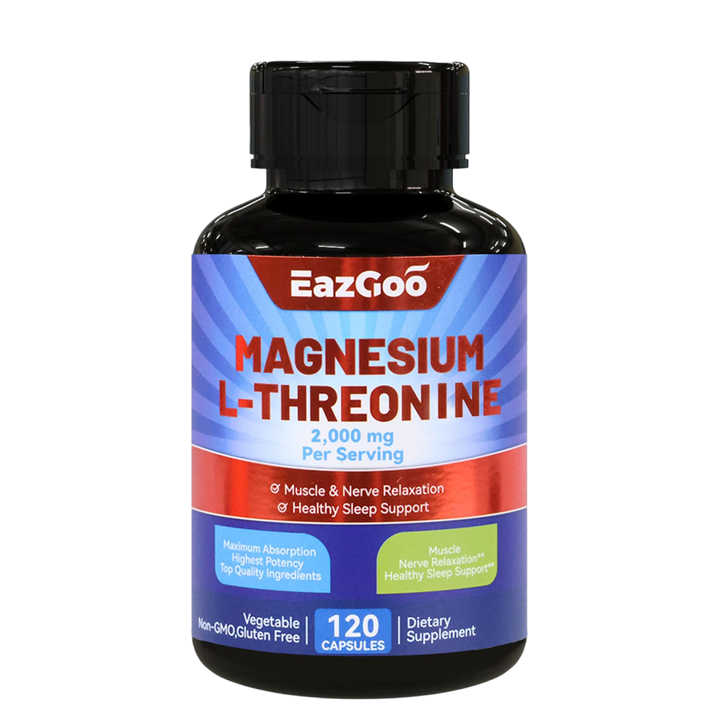 Eazgoo Magnesium L Threonine Supplement Mineral Magnesium Supplement Magnesium L Threonine 2000Mg 120 Capsules