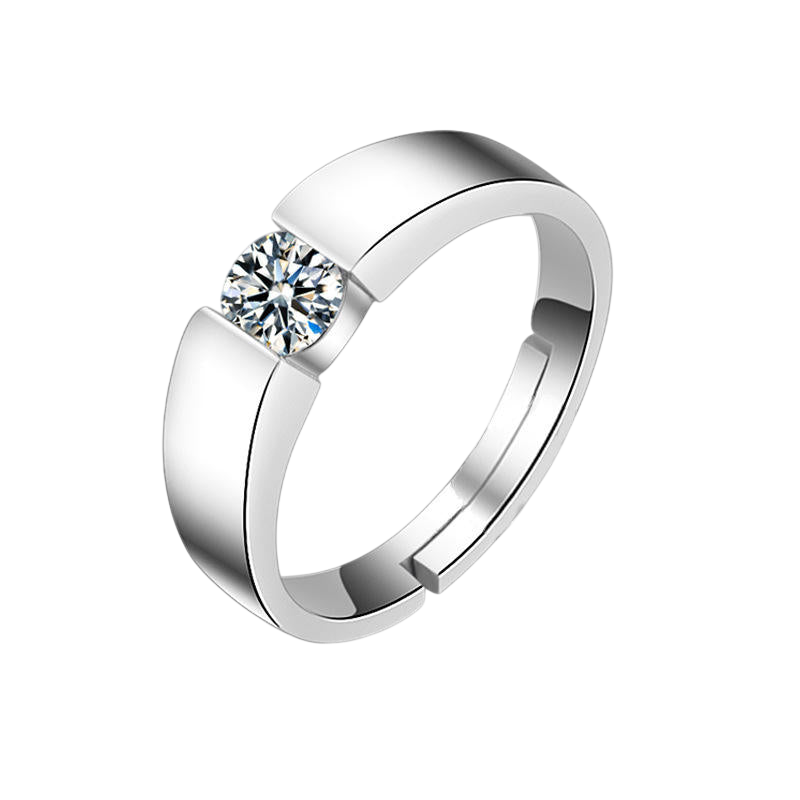 European American Couple's Fashion Personality Rings