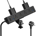 40W Fast Charging StationDesk Clamp Power Strip 20W USB C8 Outlets8 USB Ports4 USB C and 4 USB A Office Furniture Nightstand Edge Mount Surge Protector 14AWG Cord Fits 1.9" Tabletop Edge