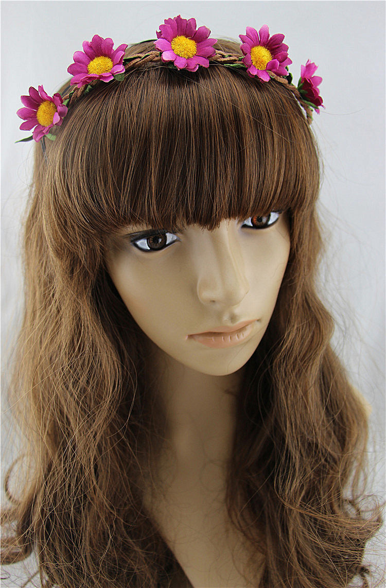 Chrysanthemum and Sunflower Hair Accessories Headband
