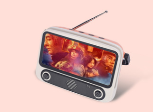 Creative Retro Bluetooth Speaker with Mini Radio and Phone Stand