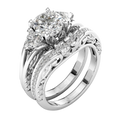 Women's Zircon Stone Couple Rings Set