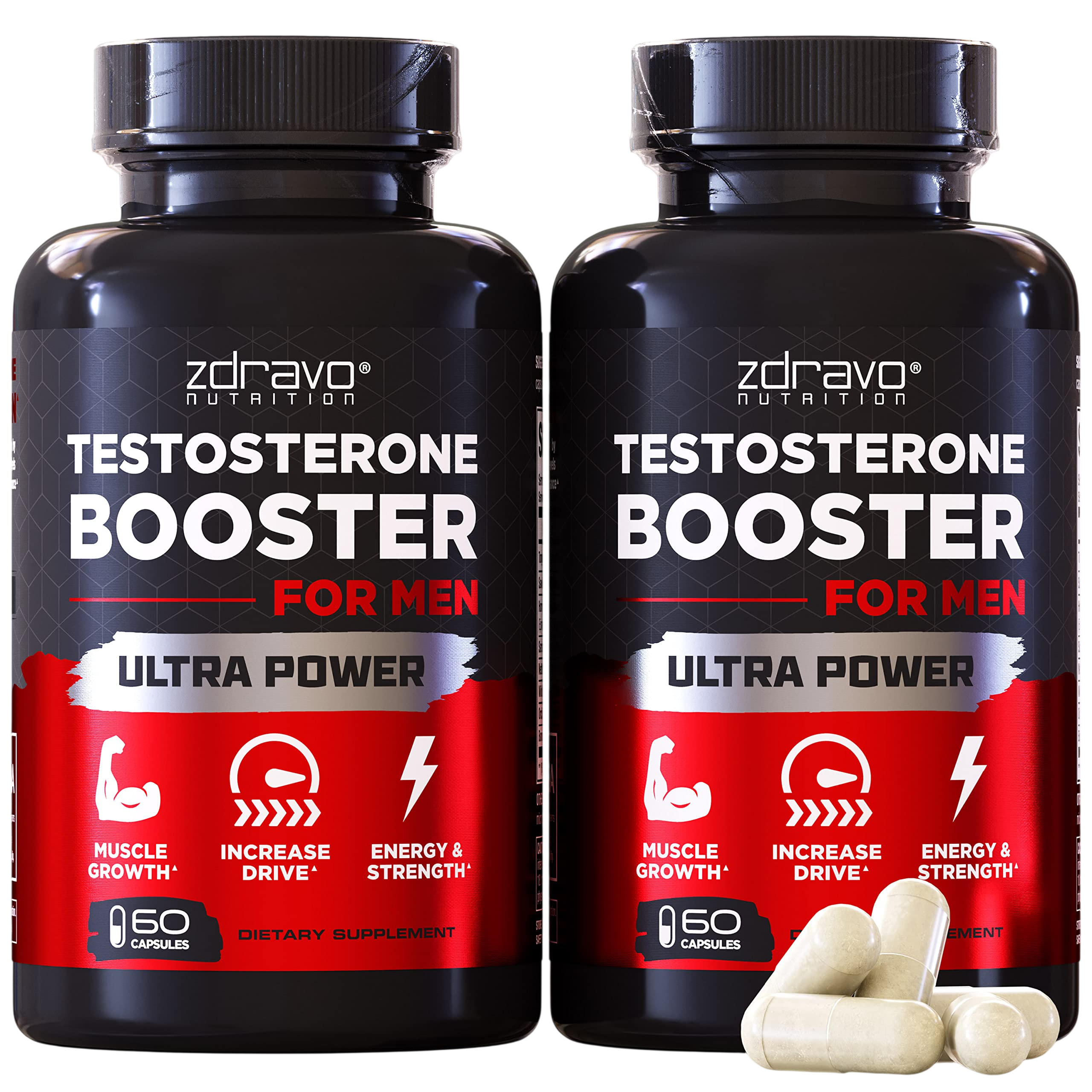 Testosterone Booster Testosterone Supplement For Men Workout Supplement For Muscle Growth Libido Stamina Strength Endurance Male Enhancing Supplement Pills Mens Test Booster Tongkat Ali