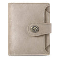 CLUCI Small Wallets for Women RFID Blocking Leather Trifold Compact Credit Card Holder with ID Window Ladies Zipper Coin Purse
