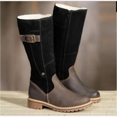 Low-Heeled Knee-High Riding Boots
