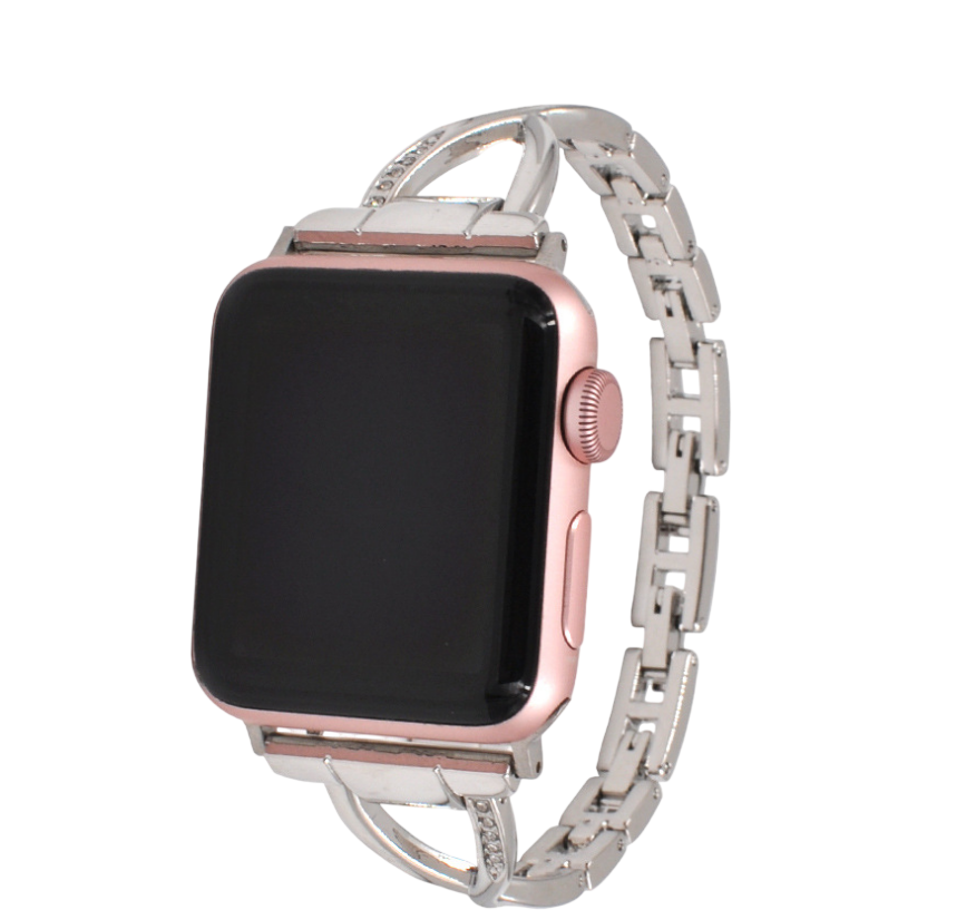 Apple Watch Band X-Type Stainless Steel with Diamonds