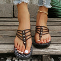 Beaded Beach Thong Slippers - Fashionable Footwear