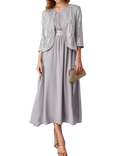 Womens Formal Dresses For Wedding Guest Mother Of The Bride Dresses Sparkly Sequin Dresses Shiny Two Piece Dress Silver White