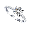 YosikCase Moissanite Rings for Women 1CT Moissanite Engagement Ring Sterling Silver Rings Size 6