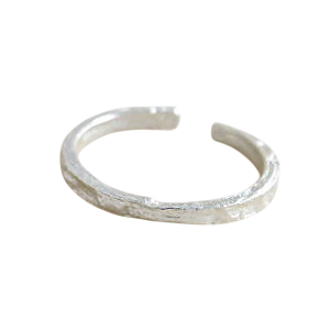Irregular Gold and Silver Textured Rings