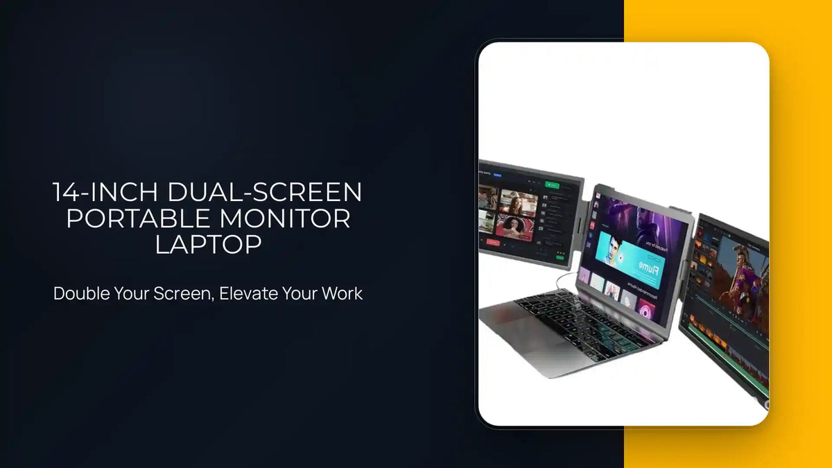 14-inch Dual-screen Portable Monitor Laptop by@Outfy